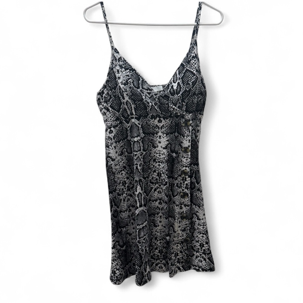 Planet Gold Snake Print Mini Dress